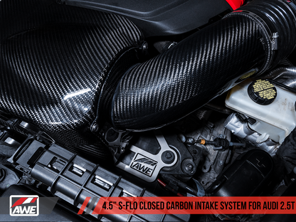 AWE 4.5" S-FLO Closed Carbon Intake System for Audi RS 3 / TT RS