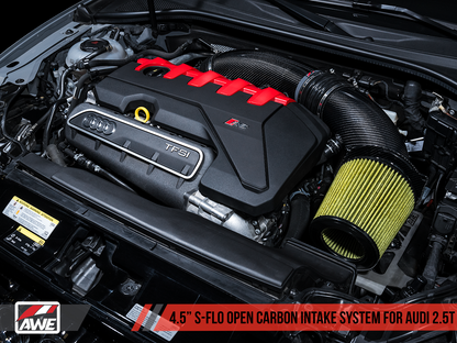 AWE 4.5" S-FLO Open Carbon Intake System for Audi RS 3 / TT RS