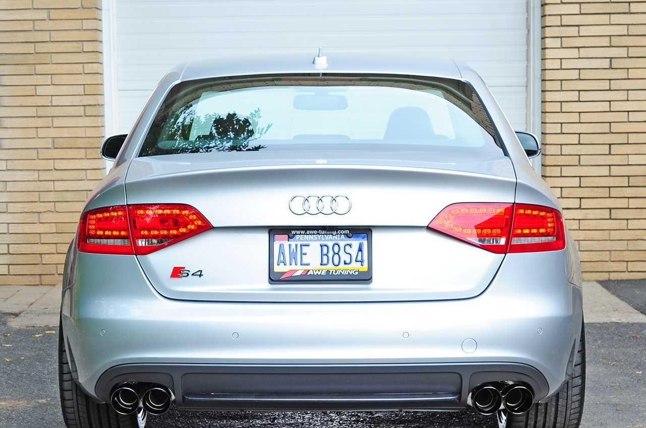 AWE Track Edition Exhaust for Audi B8 S4 3.0T - Diamond Black Tips (90mm)