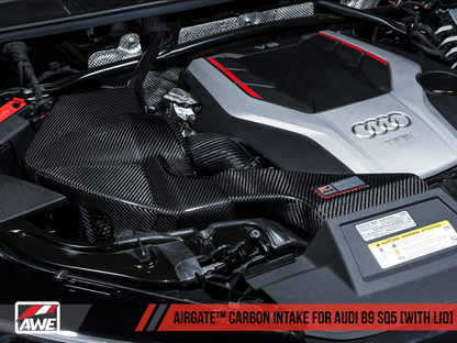 AWE AirGate™ Carbon Fiber Intake for Audi B9 SQ5 3.0T - With Lid