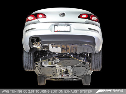 AWE Touring Edition Performance Exhaust for VW CC 2.0T - Chrome Silver Tips