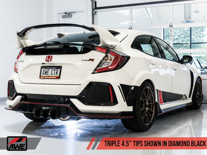 AWE Touring Edition Exhaust for FK8 Civic Type R (includes Front Pipe) - Triple Diamond Black Tips