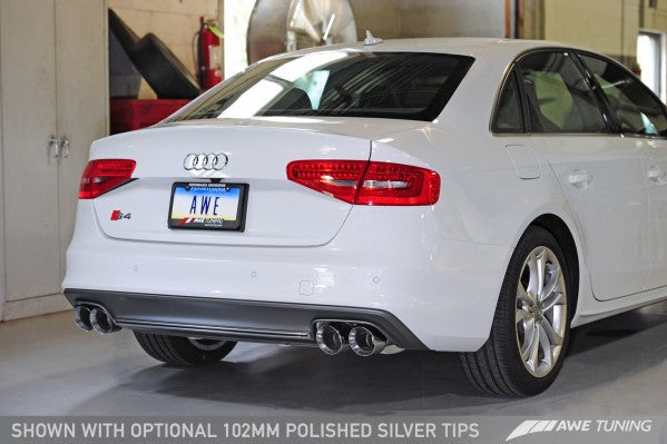 AWE Tuning Audi S4 3.0T Touring Edition Exhaust System -- Chrome Silver Tips (102mm)