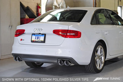 AWE Tuning Audi S4 3.0T Touring Edition Exhaust System -- Chrome Silver Tips (102mm)