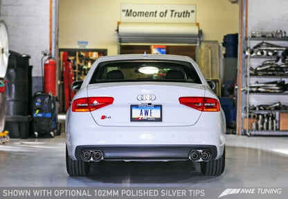 AWE Tuning Audi S4 3.0T Touring Edition Exhaust System -- Chrome Silver Tips (102mm)