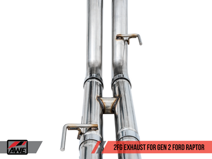 AWE 2 FG Exhaust for Gen 2 Ford Raptor (Performance H-Pipe)