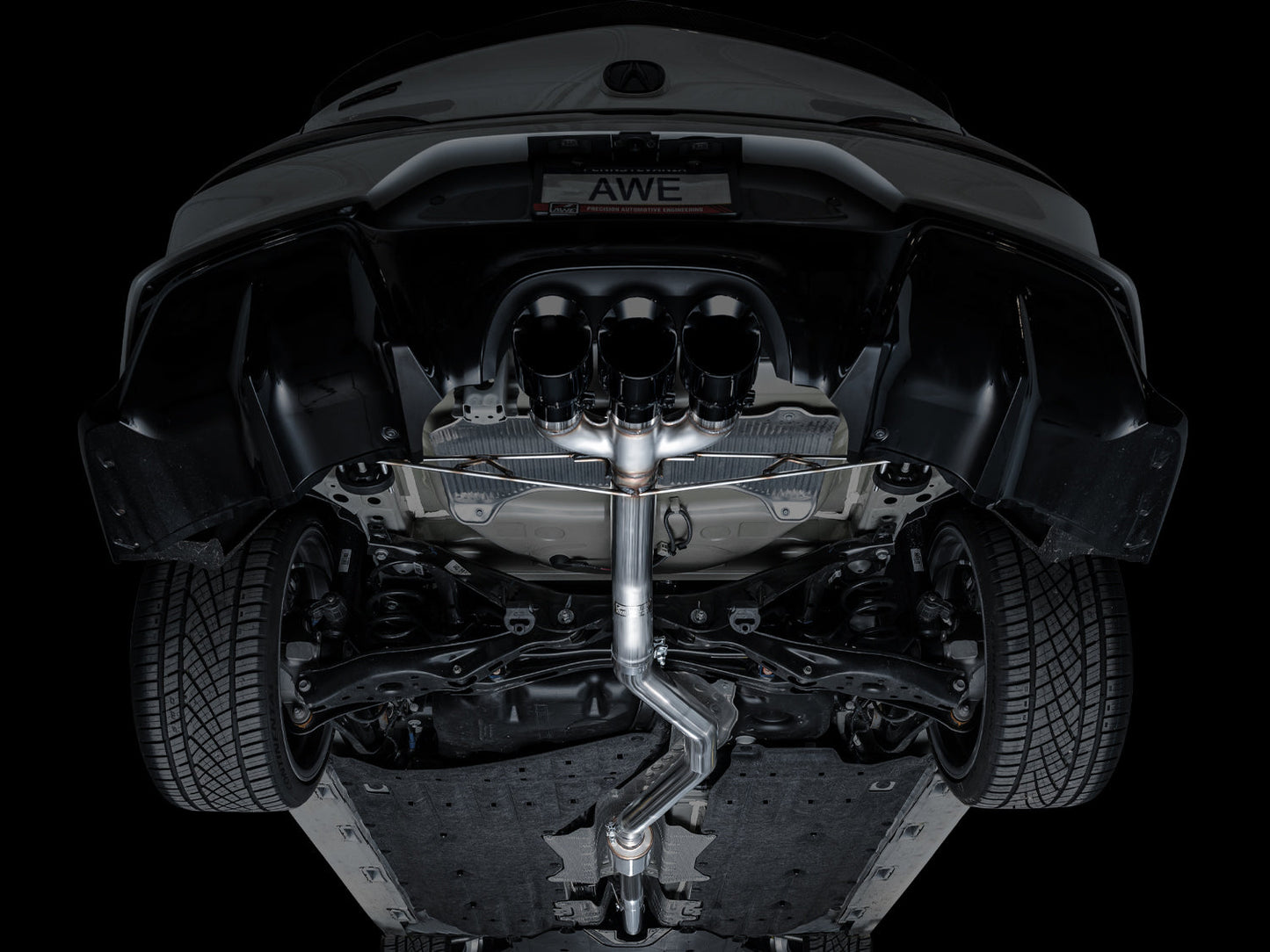AWE Track Edition Exhaust for DE5 Integra Type-S - Triple Diamond Black Tips