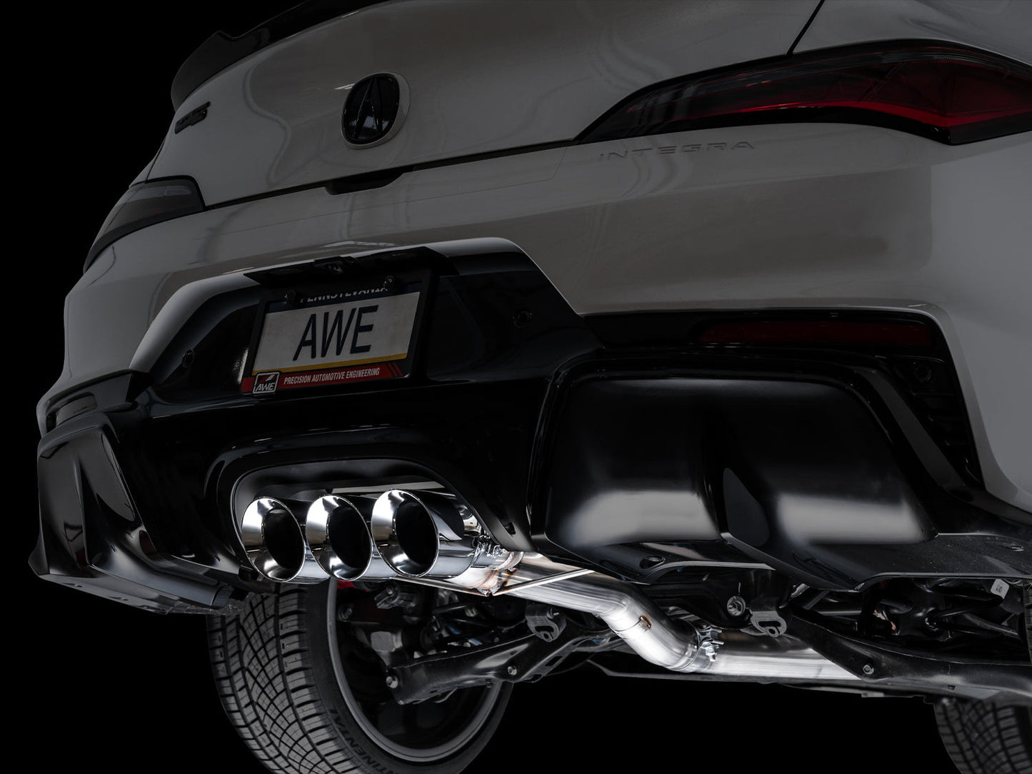 AWE Track Edition Exhaust for DE5 Integra Type-S - Triple Chrome Silver Tips