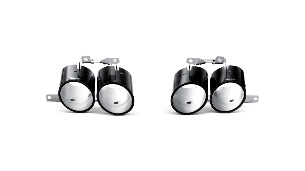 Akrapovic Gallardo LP 550-2  / 570-4 Coupe / Spyder Slip-On Exhaust System w/ Carbon Tail Pipe Set (Titanium)