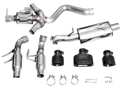 AWE Touring Edition Exhaust for GR Corolla - Diamond Black Tips