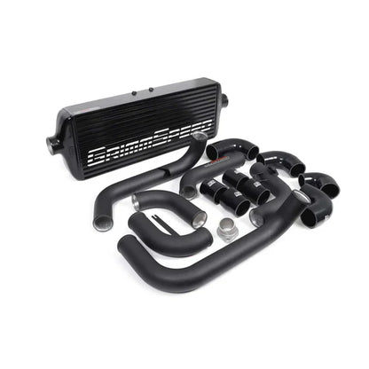 Grimmspeed Front Mount Intercooler Kit Black Coated Black Piping For Subaru 08-14 WRX