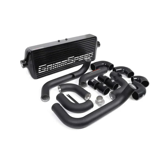 Grimmspeed Front Mount Intercooler Kit Black Coated Black Piping For Subaru 08-14 WRX