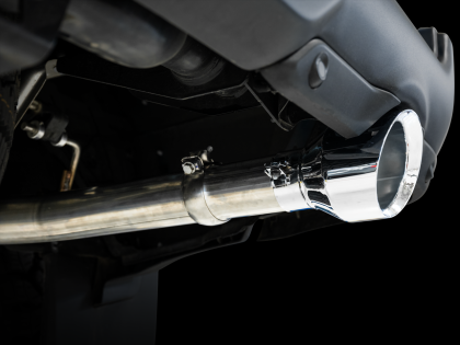 AWE 0FG Dual Rear Exit Catback Exhaust for 4th Gen RAM 1500 5.7L (with bumper cutouts) - Chrome Silver Tips
