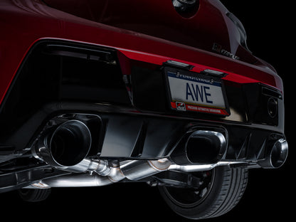AWE Track Edition Exhaust for GR Corolla - Diamond Black Tips