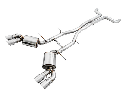 AWE Touring Edition Cat-back Exhaust for Gen6 Camaro SS / ZL1 / LT1 - Non-Resonated - Chrome Silver Tips (Quad Outlet)