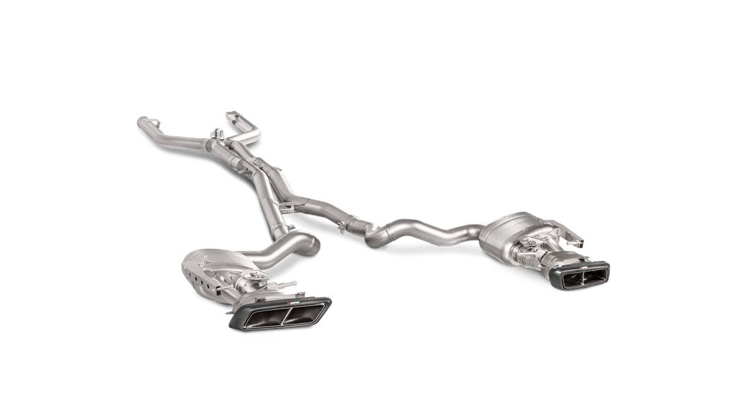 Akrapovic 16-17 AMG C63 Coupe Evolution Line Cat Back (Titanium) w/ Carbon Tips and Link Pipe