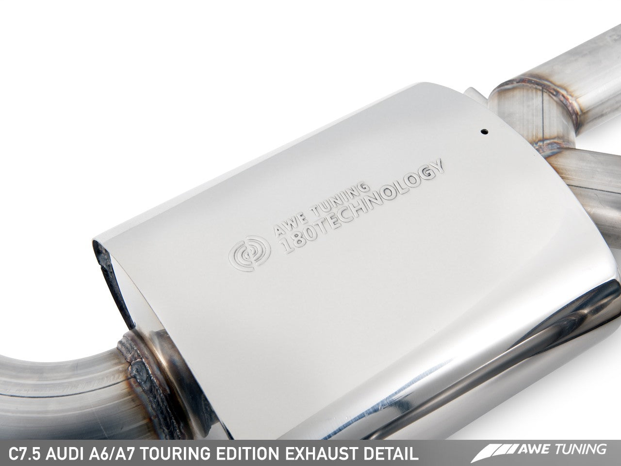AWE Touring Edition Exhaust for Audi C7.5 A7 3.0T - Quad Outlet, Chrome Silver Tips