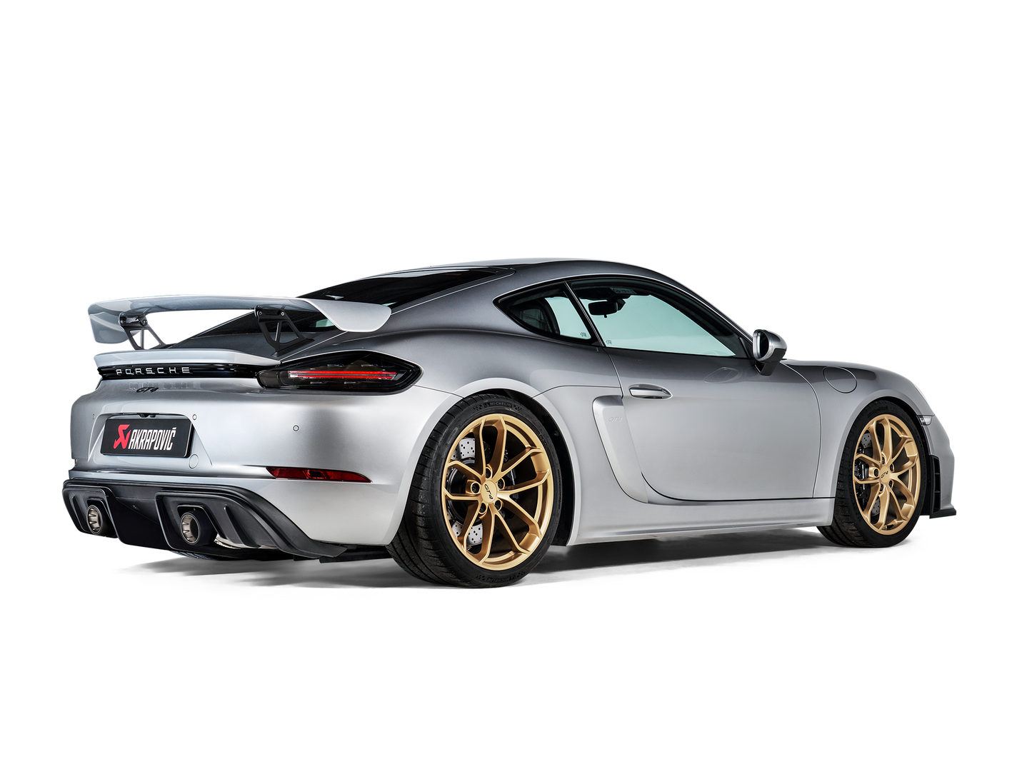 Akrapovic 2020+ Porsche Cayman GT4 (718) Slip-On Race Line (Titanium) (Req Tips / Option 2)