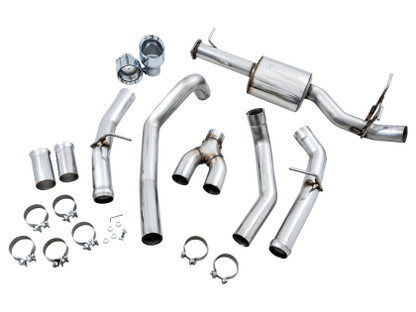 AWE 0FG Dual Rear Exit Catback Exhaust for 5th Gen RAM 1500 5.7L (with bumper cutouts) - Chrome Silver Tips