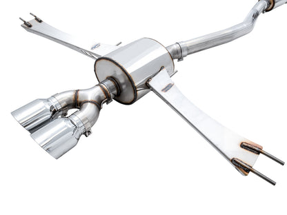 AWE Touring Edition Exhaust for 10th Gen Civic Si Coupe / Sedan (includes Front Pipe) - Dual Chrome Silver Tips