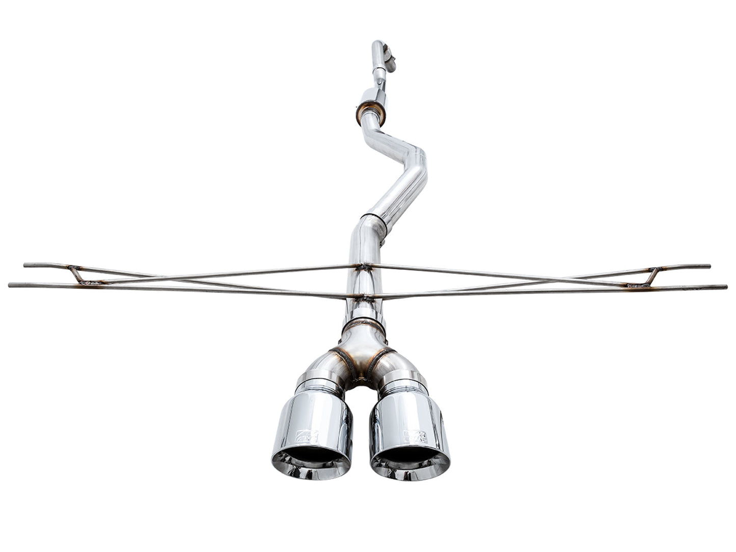 AWE Track Edition Exhaust for 10th Gen Civic Si Coupe / Sedan (includes Front Pipe) - Dual Chrome Silver Tips