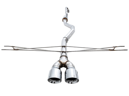 AWE Track Edition Exhaust for 10th Gen Civic Si Coupe / Sedan (includes Front Pipe) - Dual Chrome Silver Tips