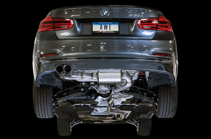 AWE Touring Edition Axle-back Exhaust for BMW F3X 28i / 30i, Single Side - Chrome Silver Tips (80mm)