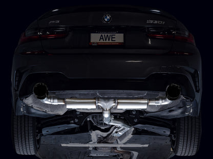 AWE Touring Edition Axle Back Exhaust for BMW G2X 330i/430i - Diamond Black