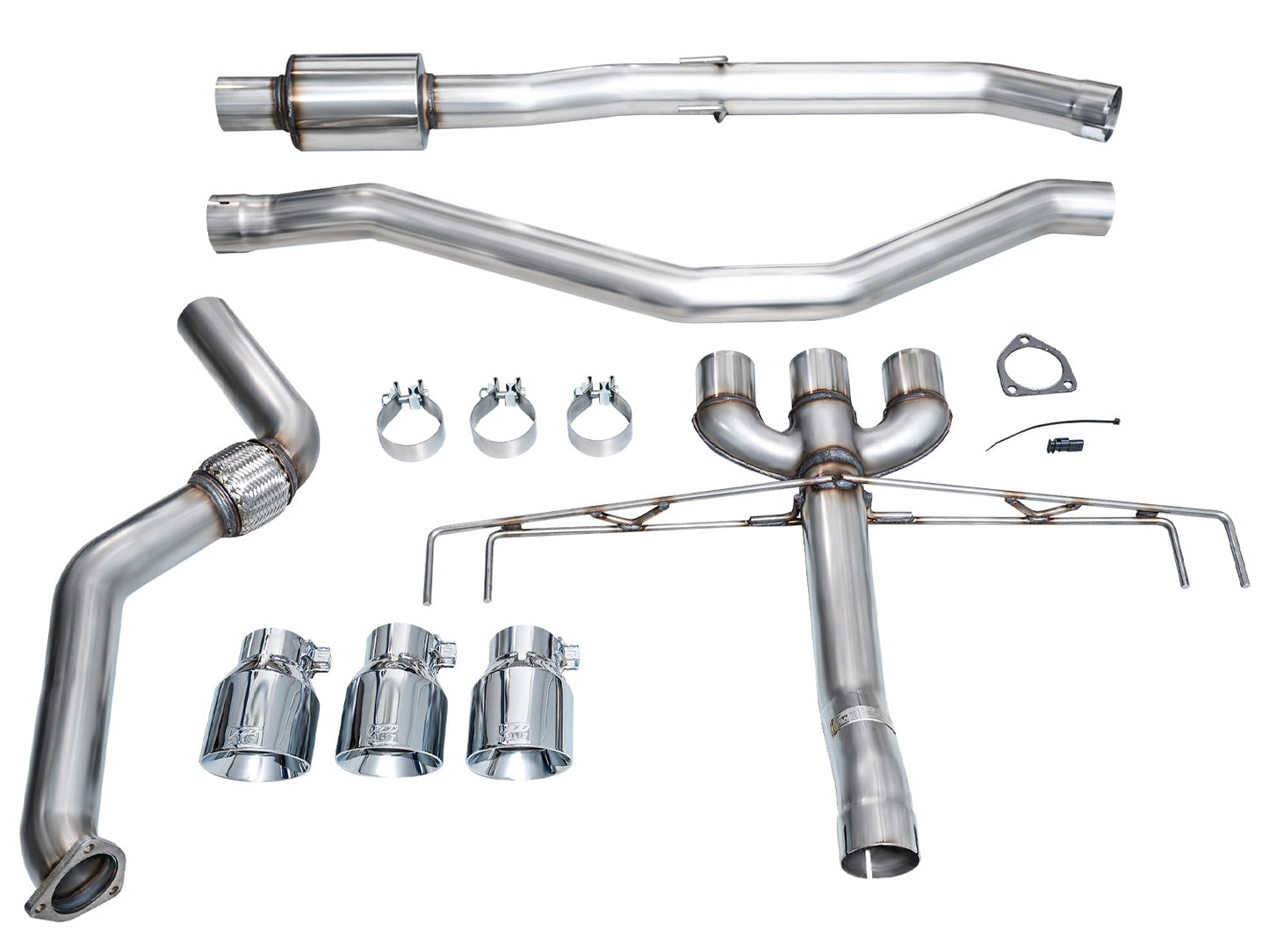 AWE Track Edition Exhaust for DE5 Integra Type-S - Triple Chrome Silver Tips