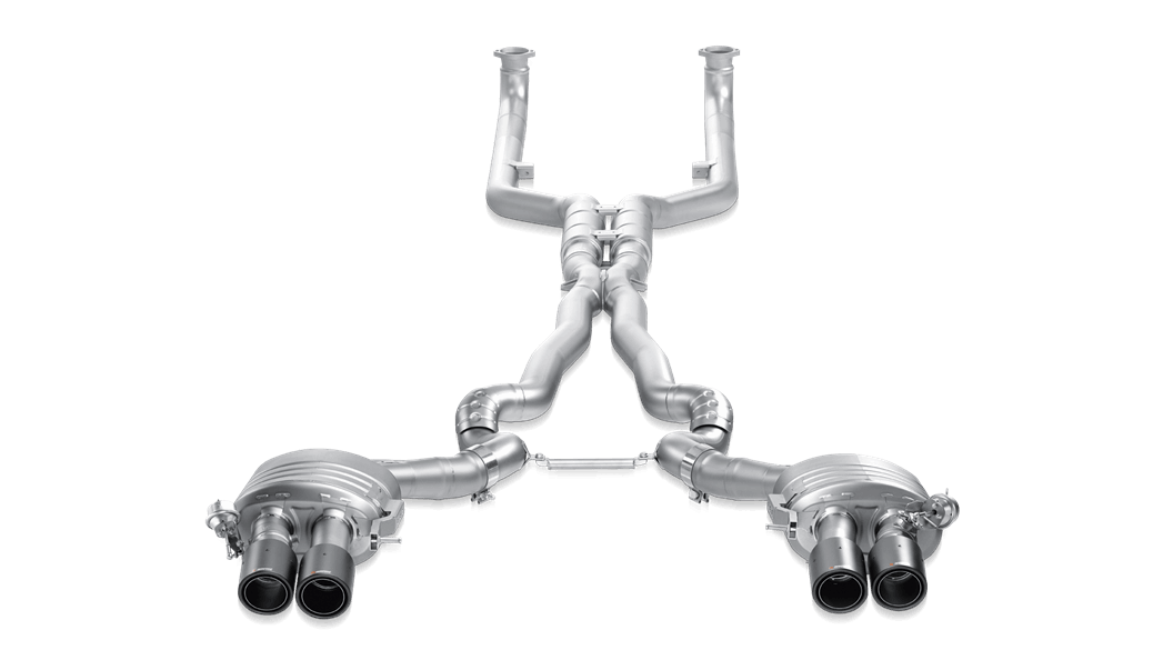 Akrapovic F12 / F13 M6 Evolution Exhaust System w/ Carbon Tail Pipe Set (Titanium)
