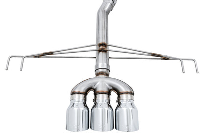 AWE Track Edition Exhaust for FK8 Civic Type R (includes Front Pipe) - Triple Chrome Silver Tips