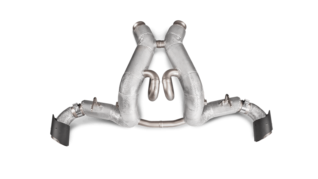 Akrapovic McLaren 540C / 570S Spider / 570GT Slip-On Exhaust System w/ Carbon Tail Pipe Set (Titanium)