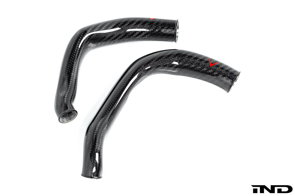 Eventuri BMW F8X M2C M3 M4 S55 Black Carbon Charge Pipe Set - Gloss