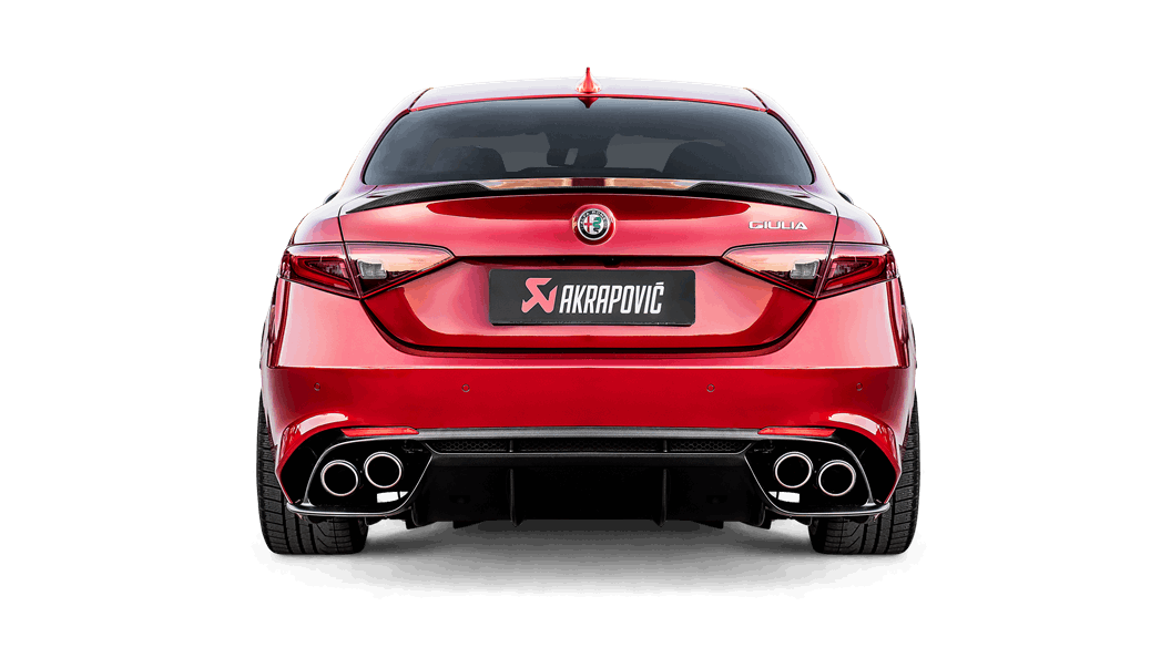 Akrapovic Alfa Romeo Giulia Quadrifoglio Evolution Exhaust System with Link Pipe Set  (Titanium)