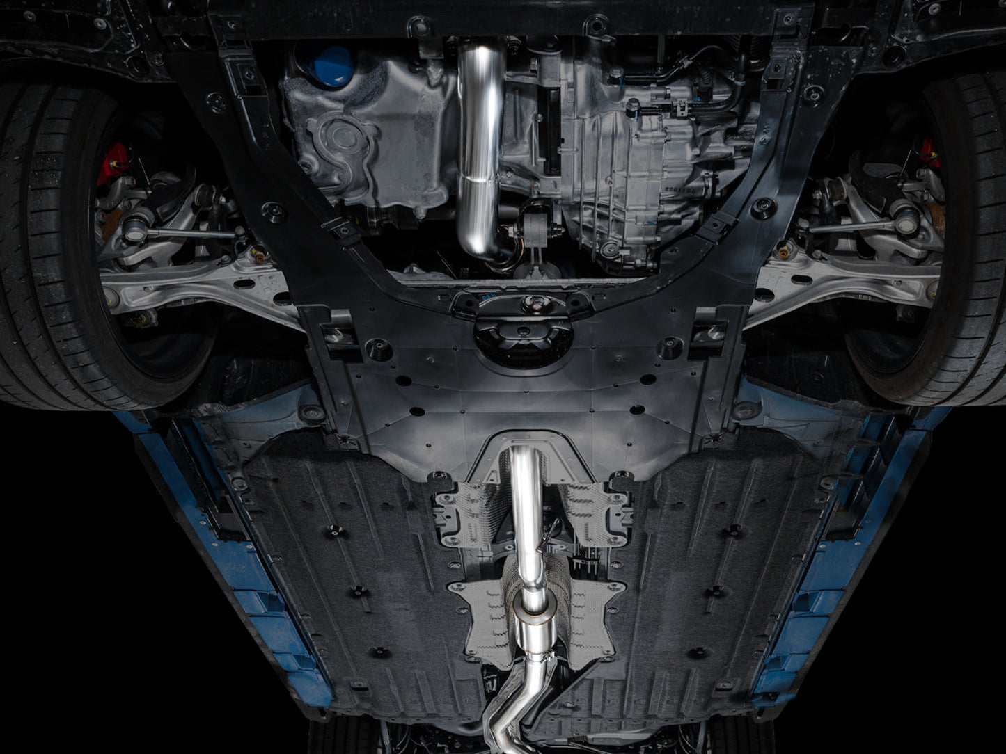 AWE Touring Edition Exhaust for FL5 Civic Type R - Triple Chrome Silver Tips