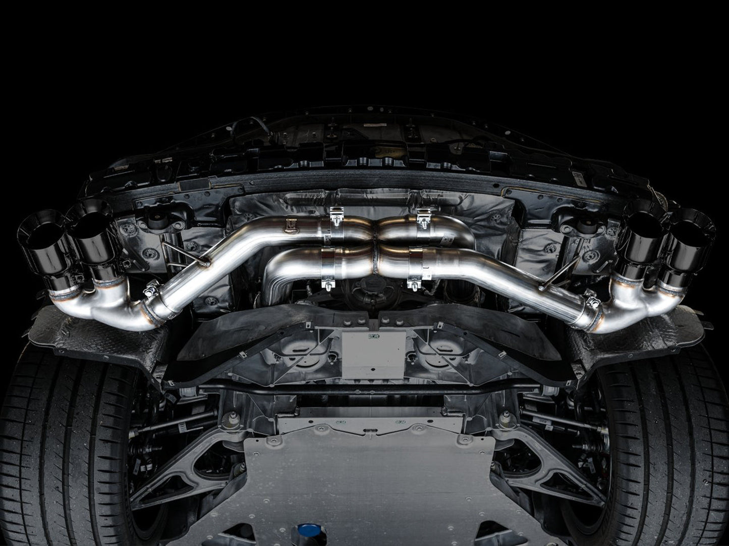 AWE Track Edition Exhaust for C8 Corvette -- Diamond Black Tips