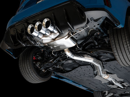 AWE Touring Edition Exhaust for FL5 Civic Type R - Triple Chrome Silver Tips
