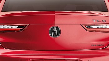 Genuine Acura 2021+ TLX Rear Emblem, Black Chrome A-Mark "Acura"