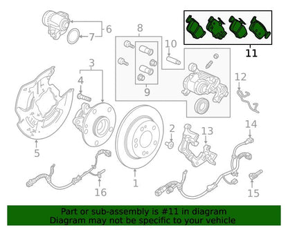 Genuine Honda 2017-2019 Honda Civic Type-R FK8 Rear Brake Pads