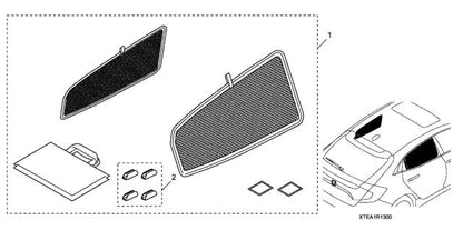 Genuine Honda 2017-2021 Civic Hatchback / Type-R Rear Window Sunshade