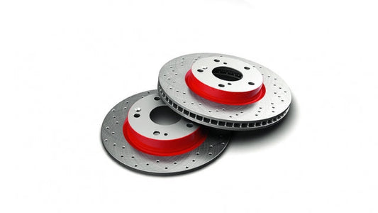 Genuine Honda 2017-2021 Honda Civic HFP Rear Brake Drilled Rotor Disc Set