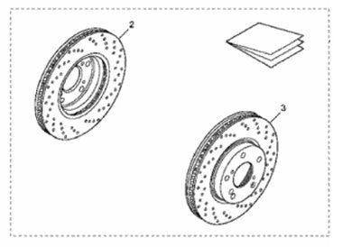 Genuine Honda 2017-2021 Honda Civic HFP Rear Brake Drilled Rotor Disc Set