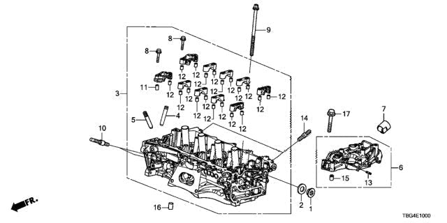 Genuine Honda Bare Cylinder Head Assembly - Civic / Accord / CR-V