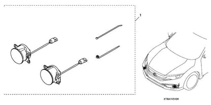 Genuine Honda Civic 2019-2021 Fog Light Kit, LED