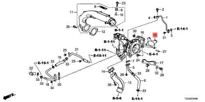 Genuine Honda 2017-2021 Civic Type-R FK8 Turbocharger Inlet Gasket - A