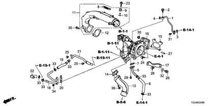 Genuine Honda 2017-2021 Civic Type-R FK8 Turbocharger Water Pipe Gasket
