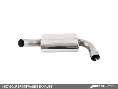 AWE Track Edition Exhaust for VW MK7 Golf SportWagen - Chrome Silver Tips (90mm)