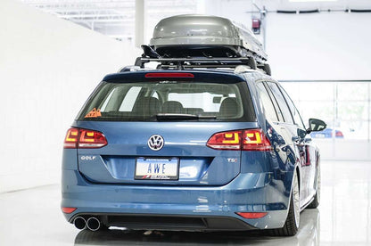 AWE Tuning VW MK7 Golf SportWagen Track Edition Exhaust with Diamond Black Tips (90mm)