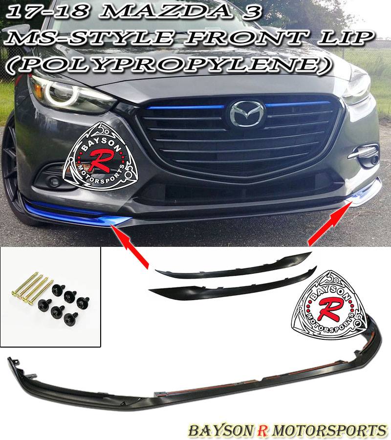 MS Style Front Lip For 2017-2018 Mazda-3