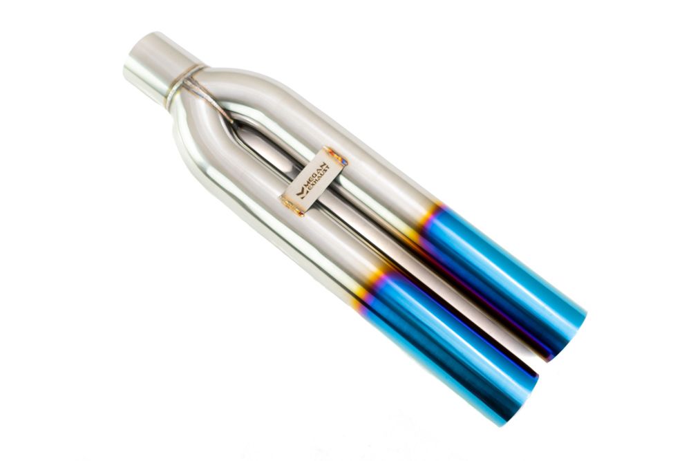 Megan Racing Universal 3" VIP Exhaust Tip "Blast Pipe" Style (weld-on) - Straight - Blue Tip - MR-UT-D3-BT